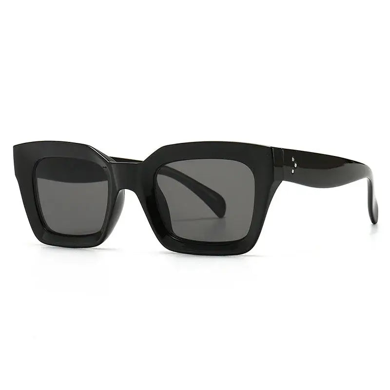 Oversized Retro Square Sunglasses - Black gray