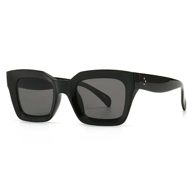 Oversized Retro Square Sunglasses for Men and Women Black