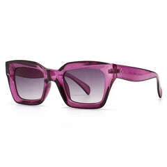 Oversized Retro Square Sunglasses for Men and Women Purple