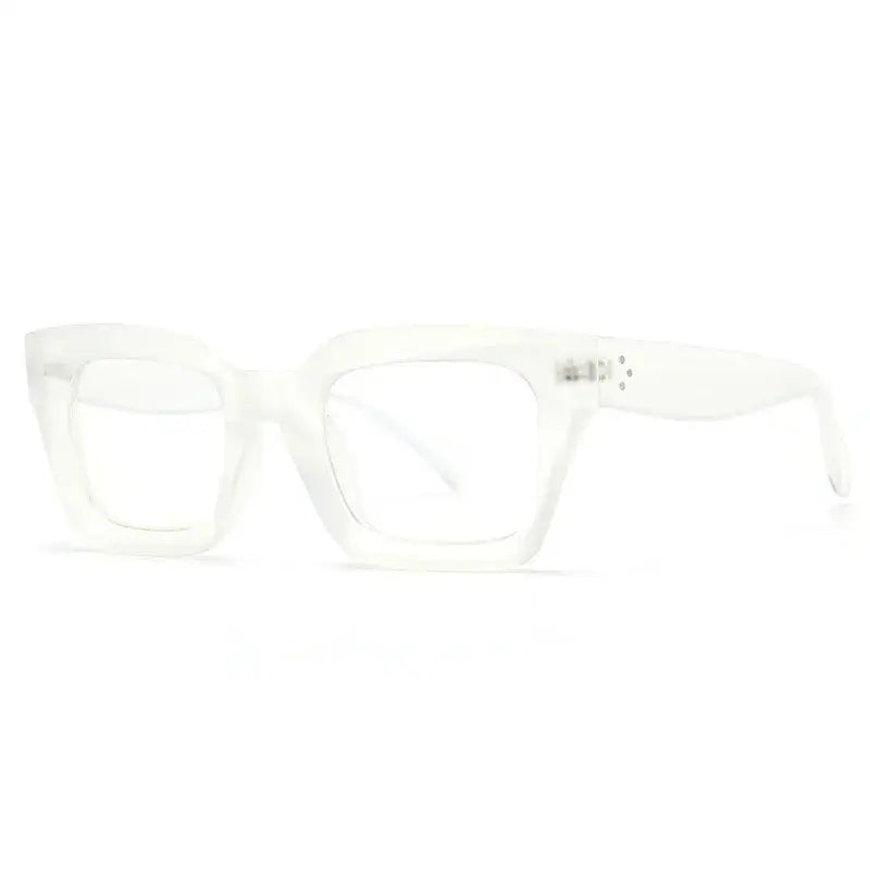 Oversized Retro Square Sunglasses - Transparent