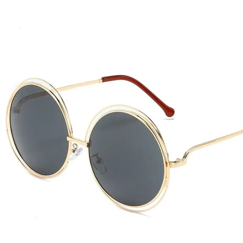 Oversized Round Sunglasses UV400 Polycarbonate Frame