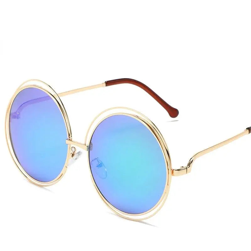 Oversized Round Sunglasses UV400 Polycarbonate Frame