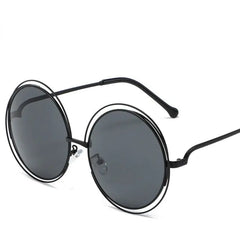 Oversized Round Sunglasses UV400 Polycarbonate Frame