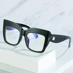 Oversized Square Frame Clear Glasses