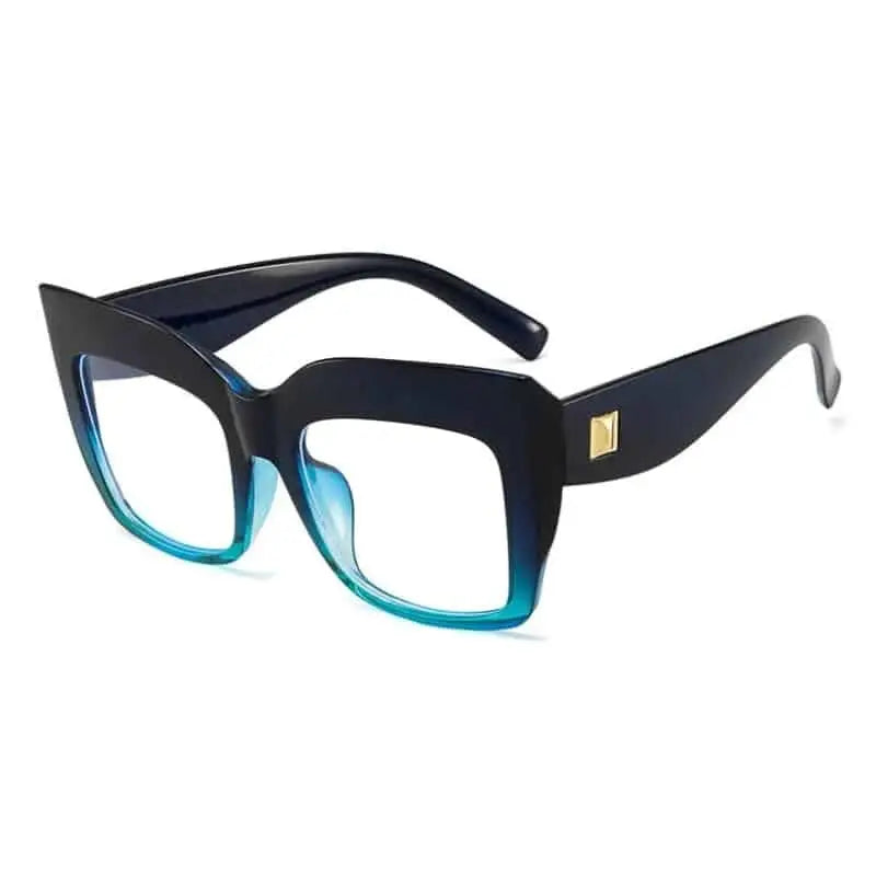 Oversized Square Frame Clear Glasses for Everyday Style