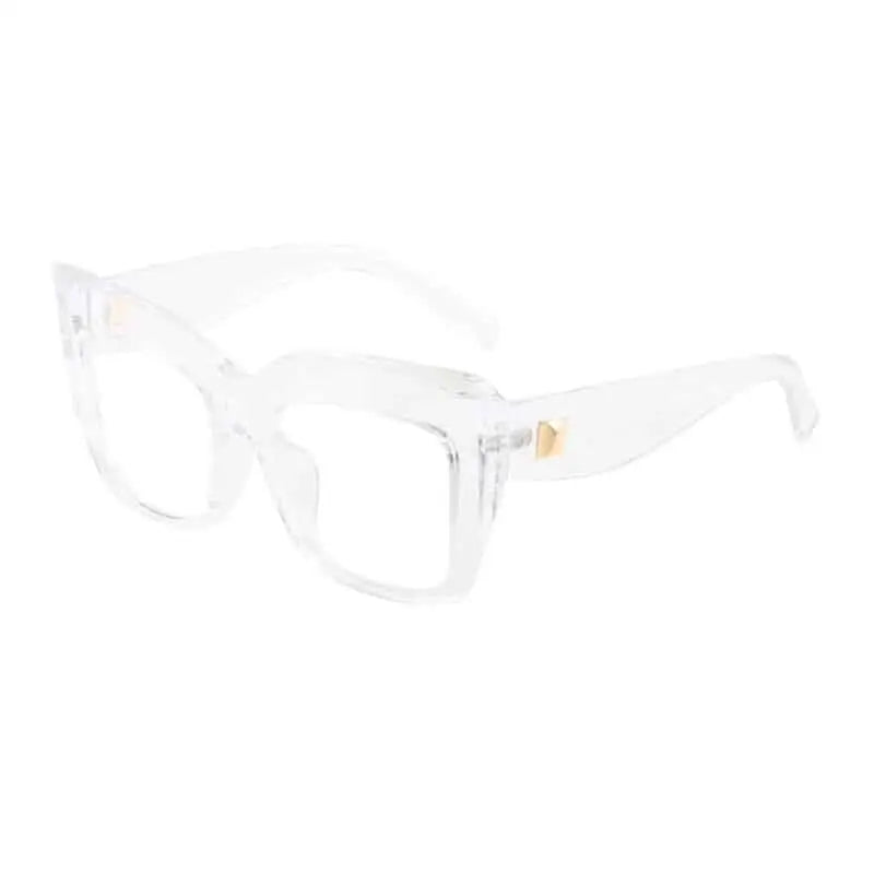 Oversized Square Frame Clear Glasses for Everyday Style