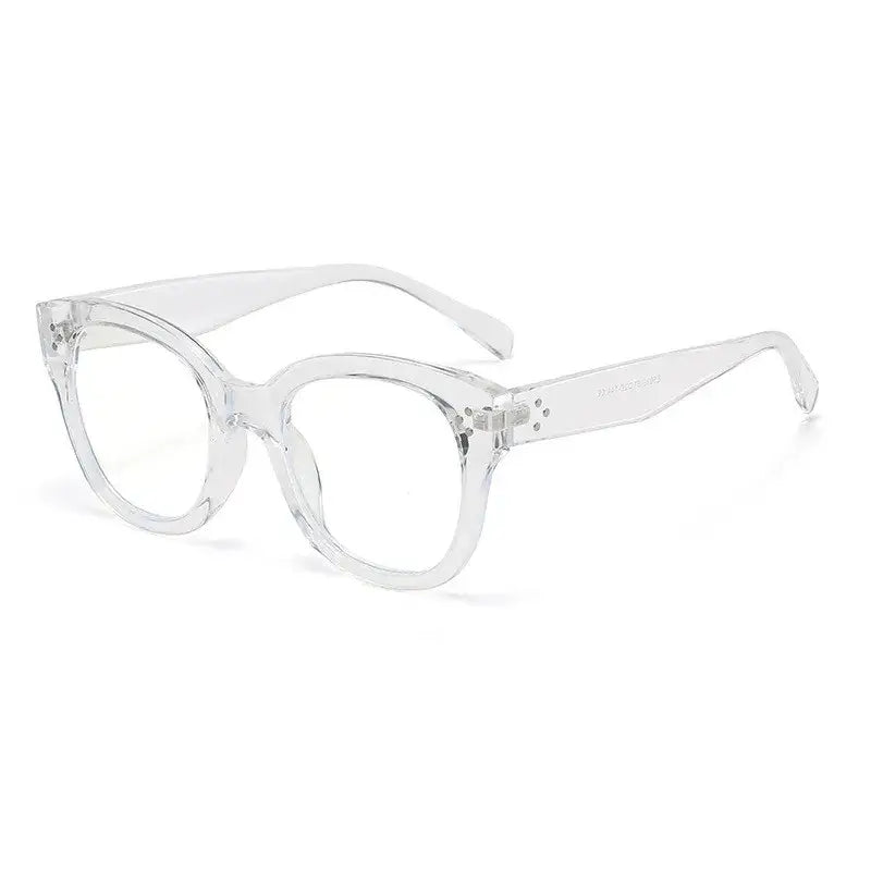 Oversized Square Leopard Glasses - Clear