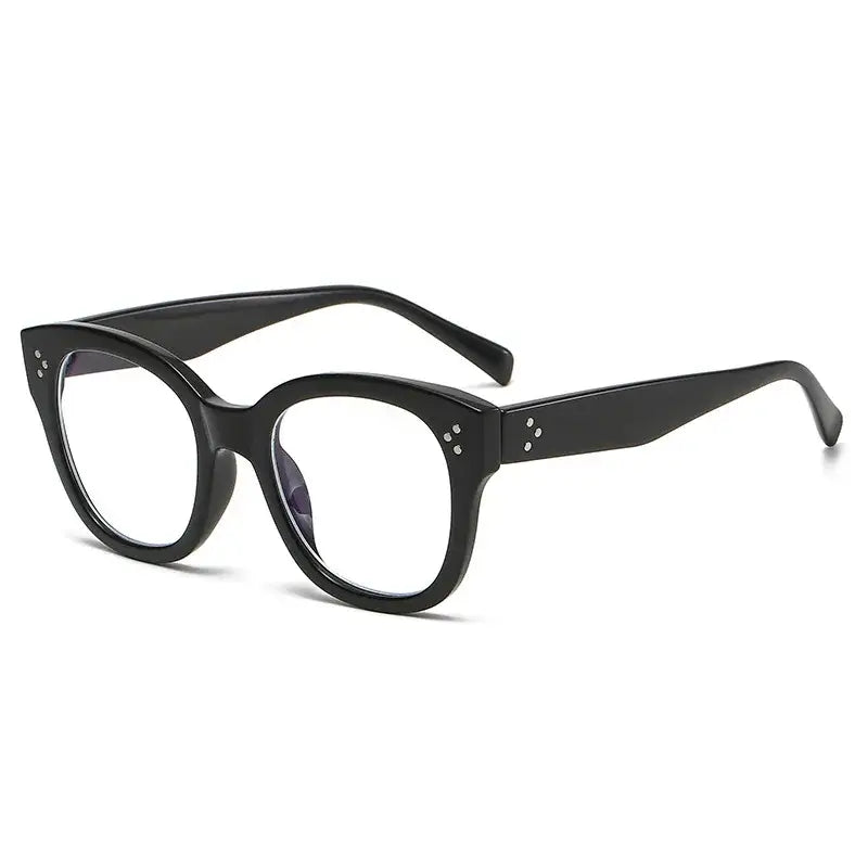 Oversized Square Leopard Glasses for Everyday Wear Black