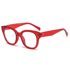 Oversized Square Leopard Glasses for Everyday Wear Red