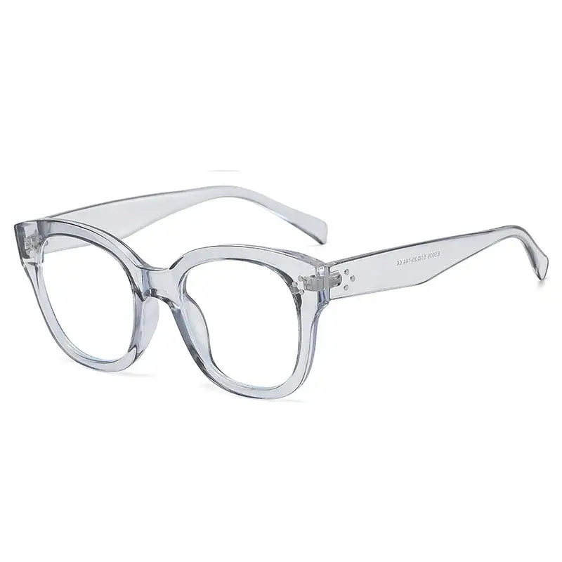 Oversized Square Leopard Glasses - Gray