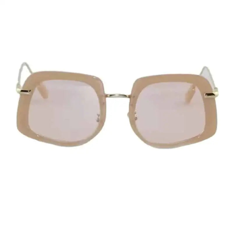 Oversized Square Sunglasses - Beige