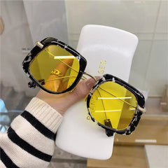 Oversized Square Vintage Sunglasses for Women and Men