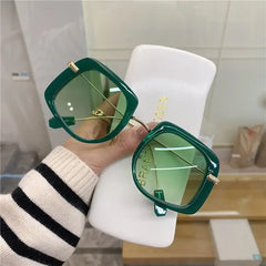 Oversized Square Vintage Sunglasses for Women and Men
