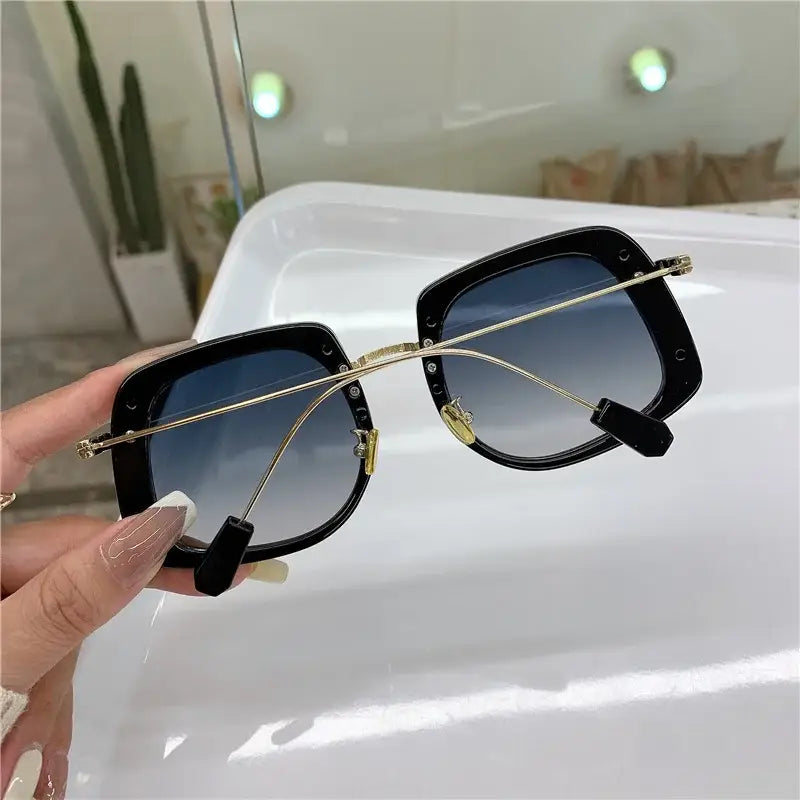 Oversized Square Vintage Sunglasses for Women and Men