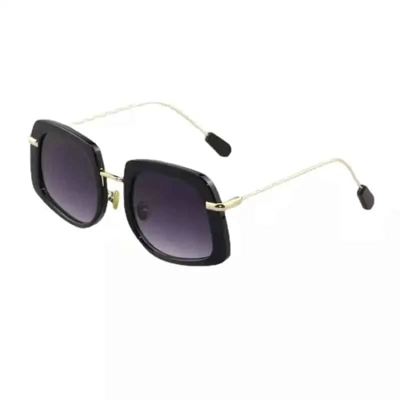 Oversized Square Vintage Sunglasses for Women and Men Black