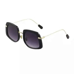 Oversized Square Vintage Sunglasses for Women and Men Black
