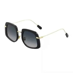 Oversized Square Vintage Sunglasses for Women and Men Black