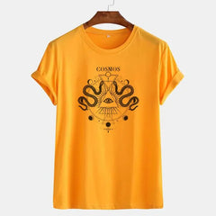 Oversized T-Shirt Cosmo Snake Geometric Occult Design