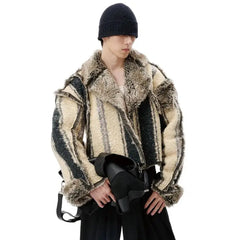 Oversized Thick Warm Reversible Faux Fluffy Jacket
