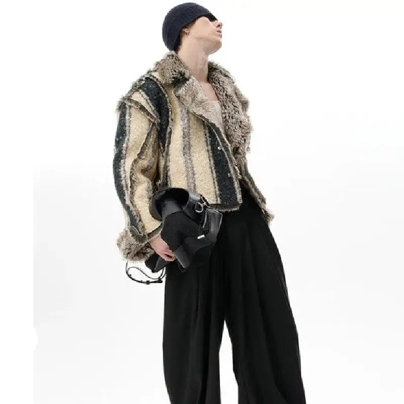 Oversized Warm Reversible Faux Fluffy Jacket