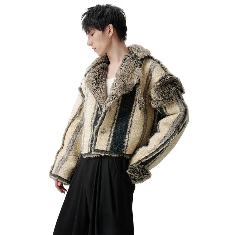 Oversized Warm Reversible Faux Fluffy Jacket