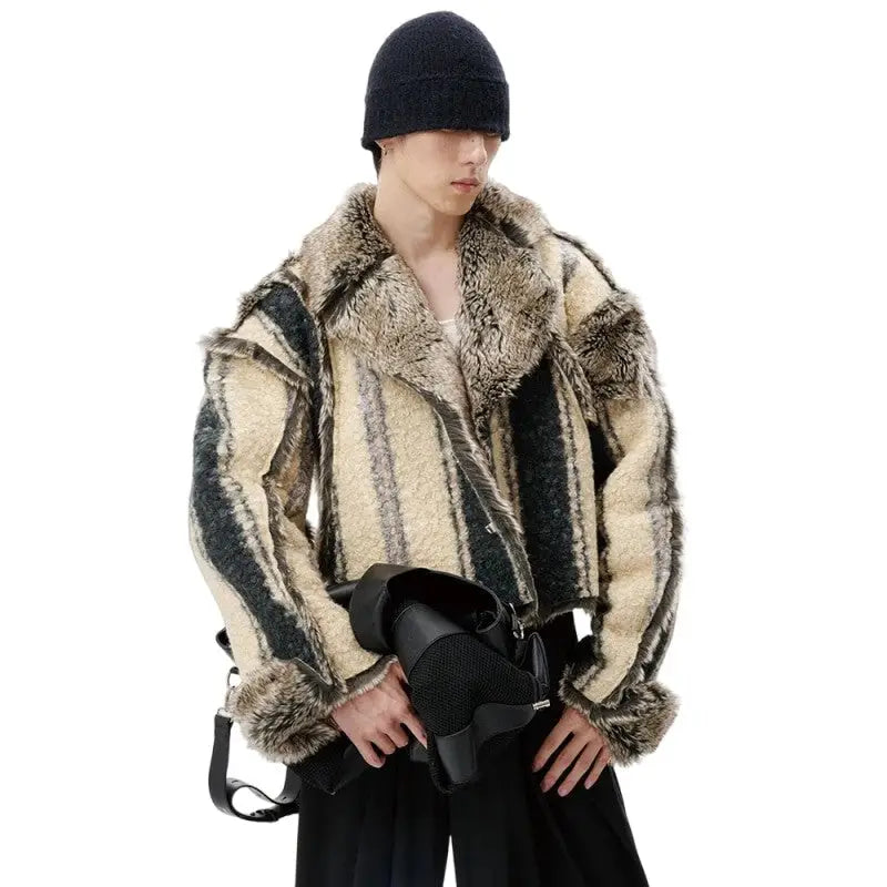 Oversized Warm Reversible Faux Fluffy Jacket