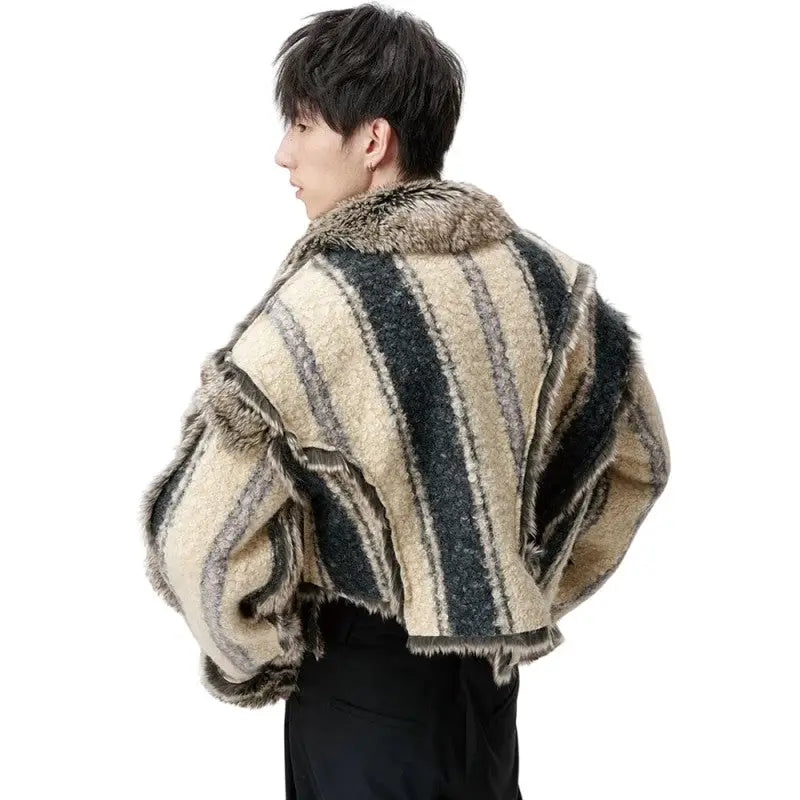 Oversized Warm Reversible Faux Fluffy Jacket