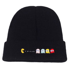 Pac-Man Knitted Embroidered Beanie Cotton Casual Style