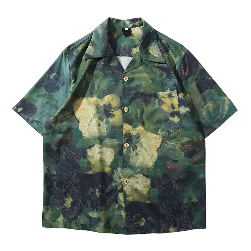 Paint Full Printed Shirt - Green / M - Shirts