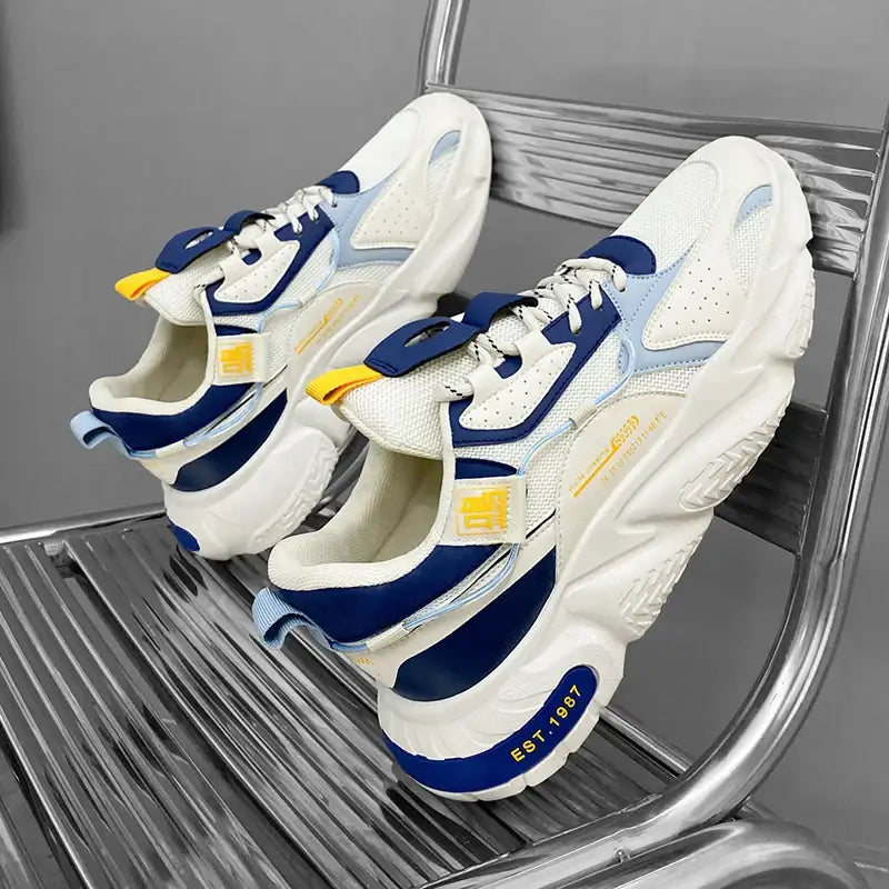 Painting Thick Bottom Slip Sneakers Non Euro Size Beige