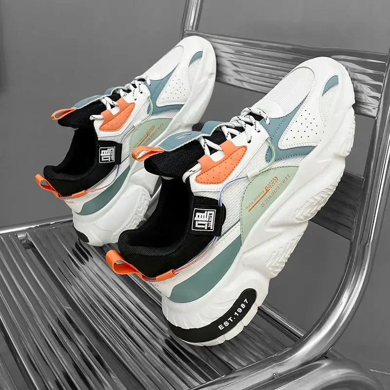 Painting Thick Bottom Slip Sneakers Non Euro Size White