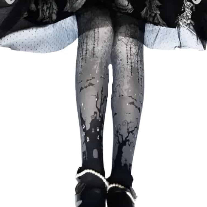 Pantyhose Halloween Gothic Spider Web Socks