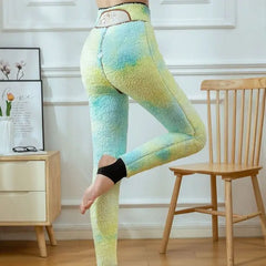 Pantyhose Pastel High Waist Fleece Warm Leggings