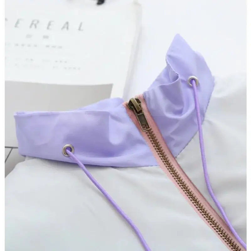 Pastel Chev Windbreaker Street Style Coat One Size