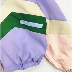 Pastel Chev Windbreaker Street Style Coat One Size