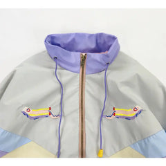 Pastel Chev Windbreaker Street Style Coat One Size