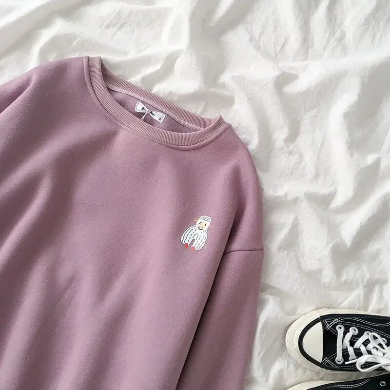 Pastel Color Cute Pattern Sweatshirt - SWEATSHIRT