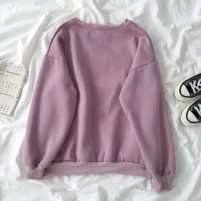 Pastel Color Cute Pattern Sweatshirt - SWEATSHIRT