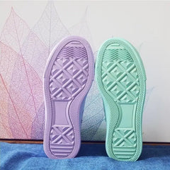 Pastel Color High Ankle Lace Up Sneakers Euro Size