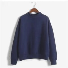 Pastel Color Simple Casual Sweatshirt for Everyday Wear