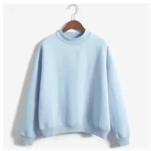 Pastel Color Simple Casual Sweatshirt for Everyday Wear
