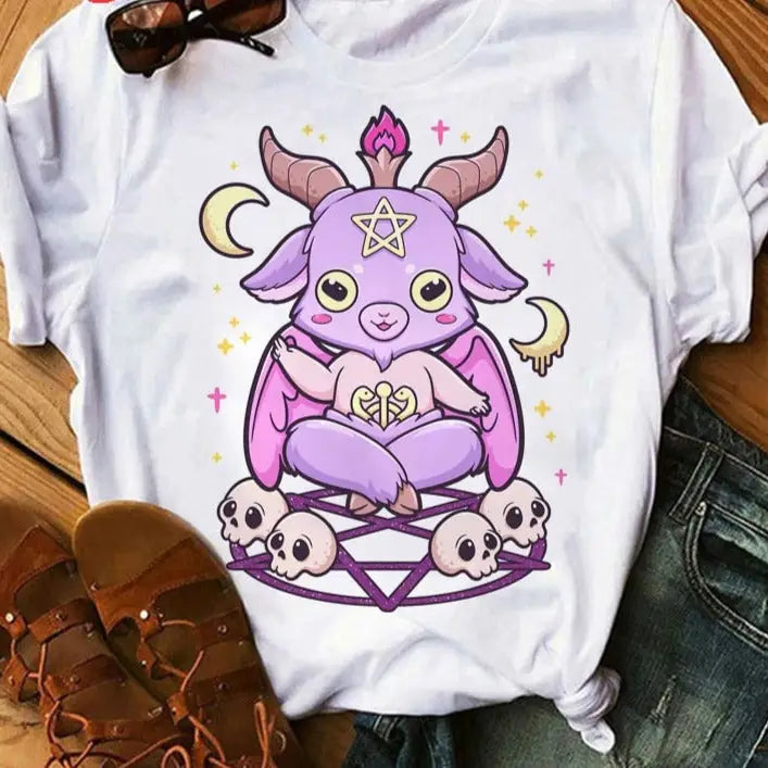 Pastel Goth Cartoon Harajuku T Shirt