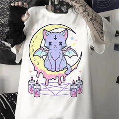 Pastel Goth Cartoon Harajuku T-shirt