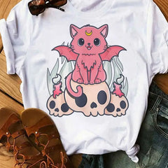 Pastel Goth Cartoon Harajuku T-shirt