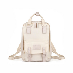 Pastel Solid Color Computer Backpack - Cream. / One Size