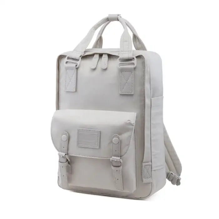 Pastel Solid Color Computer Backpack with Waterproof Design