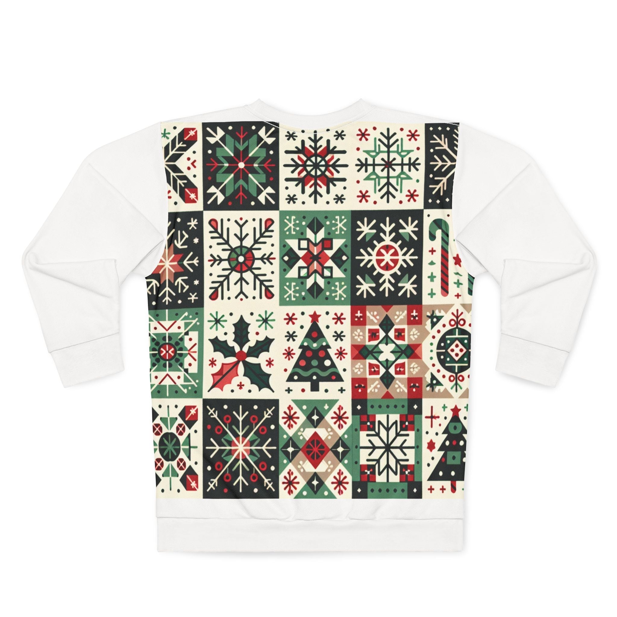 Patchwork Christmas Sweatshirt Enchanted Festive Wonderland