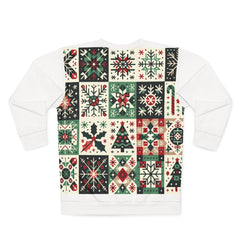 Patchwork Christmas Sweatshirt Enchanted Festive Wonderland