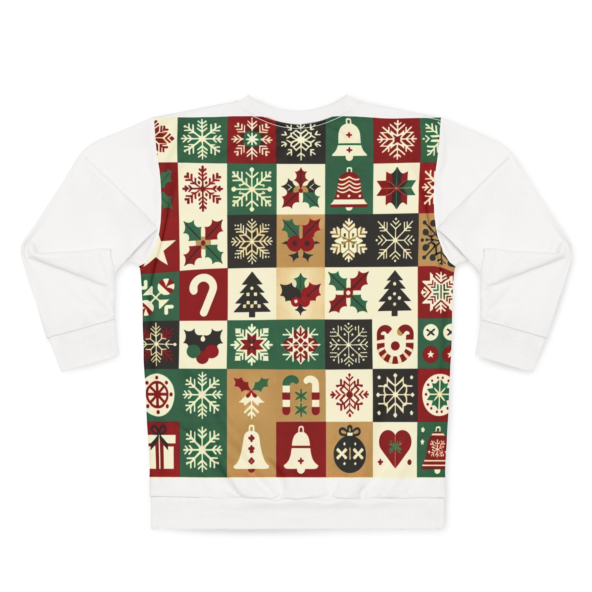 Patchwork Christmas Sweatshirt Festive Wonderland Style