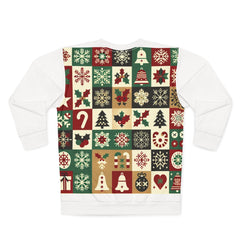 Patchwork Christmas Sweatshirt Festive Wonderland Style